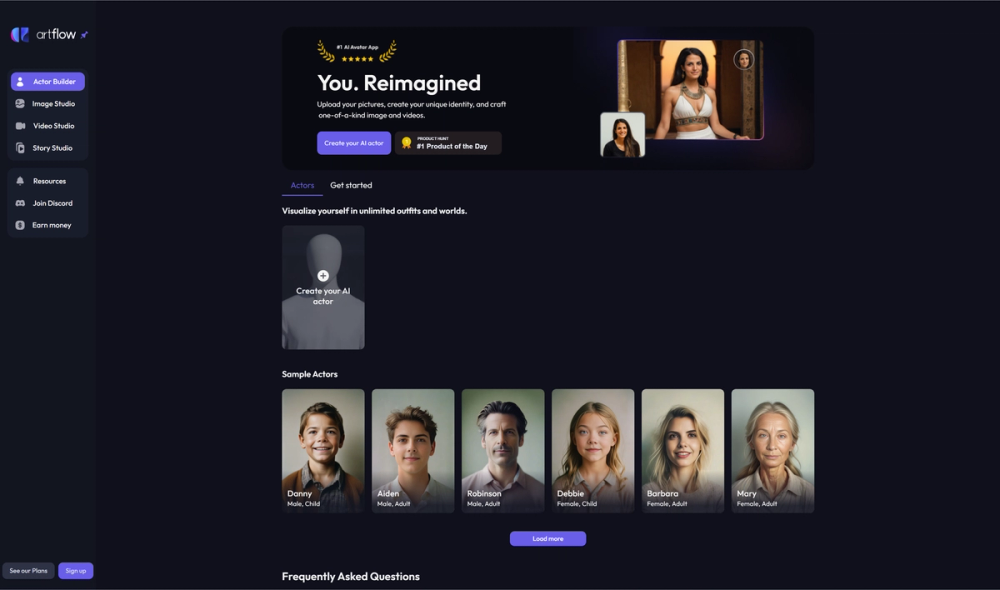 image of Artflow AI – Actor Builder
