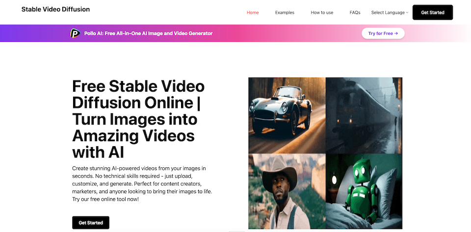image of Stable Video Diffusion Online