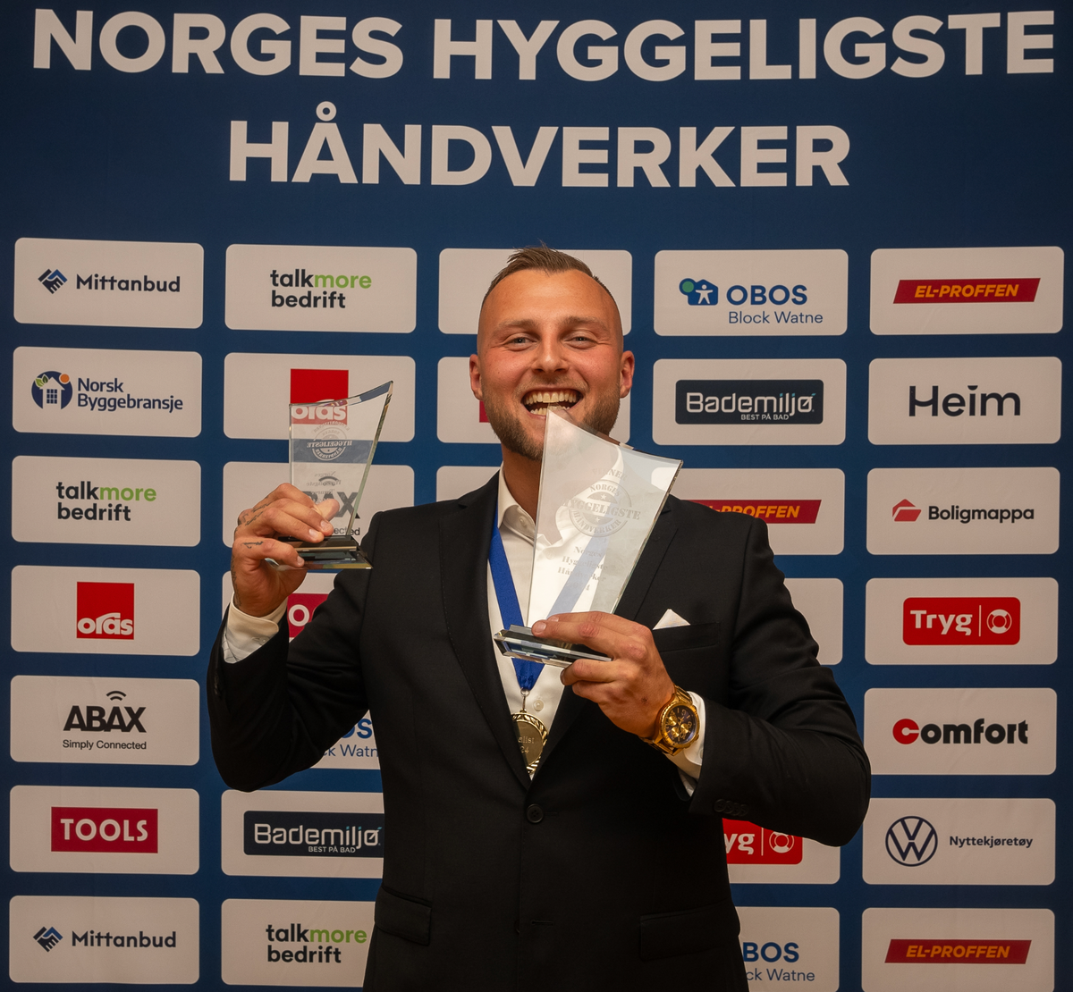 Fredrick fra Bergen er Norges Hyggeligste Håndverker 2024