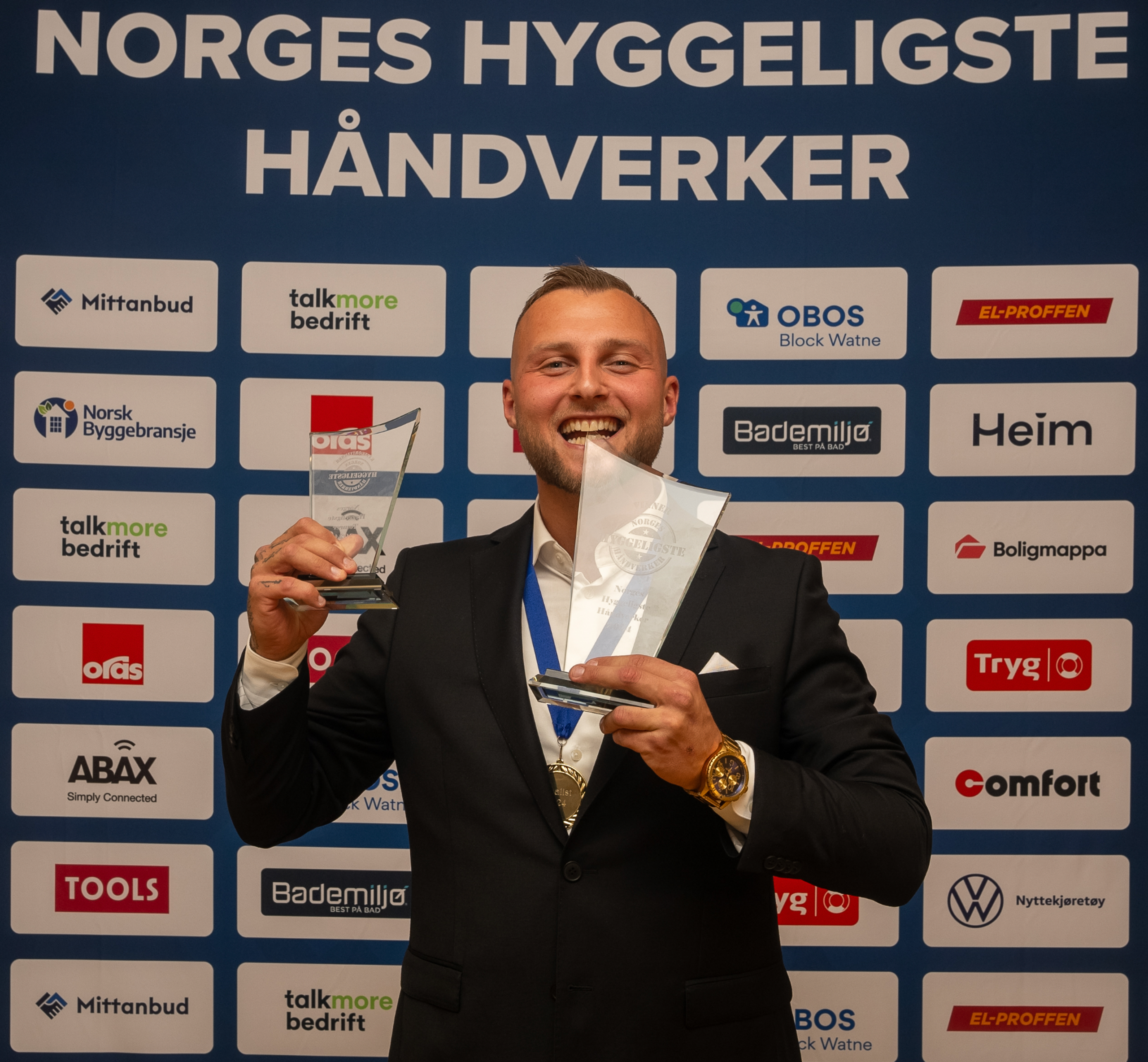 Fredrick fra Bergen er Norges Hyggeligste Håndverker 2024