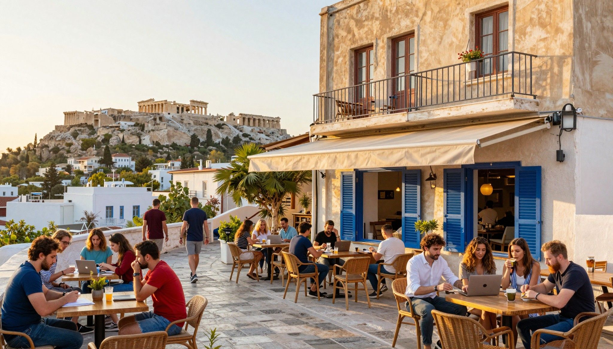How Greece’s postcard summers hide year‑round nomad life