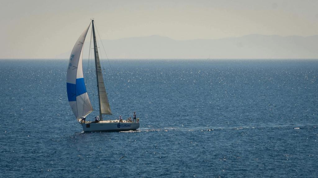 Sailboat sailing through a beautiful ocean