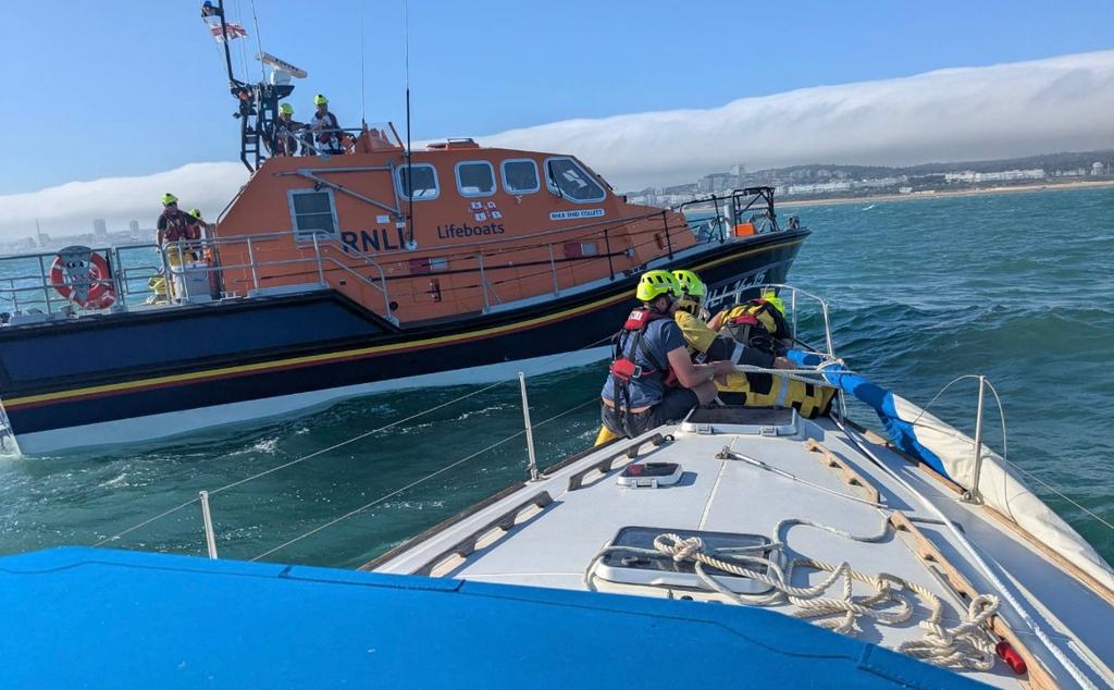 RNLI rescue of Westerly boat