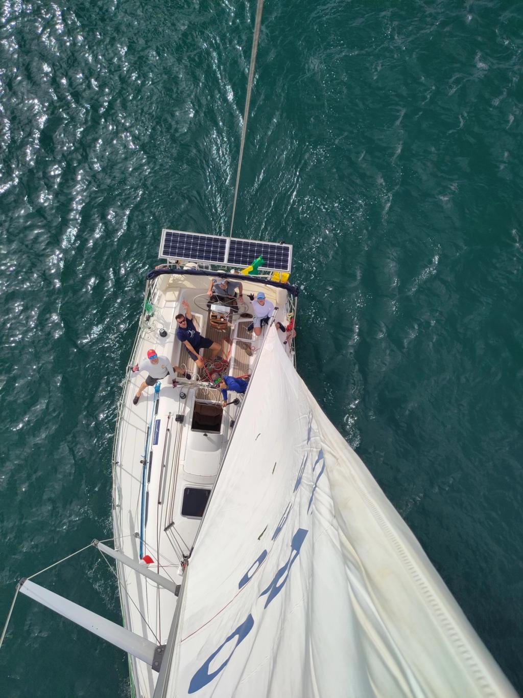 Buri seen from above at the start of the 2025 Rolex Middle Sea Race