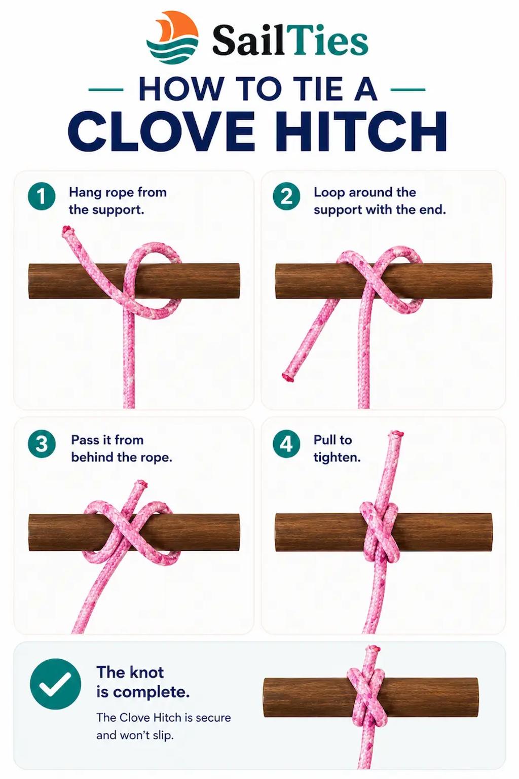 how to tie the clove hitch knot