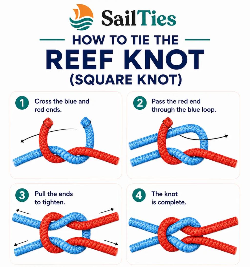 how to tie a reef knot