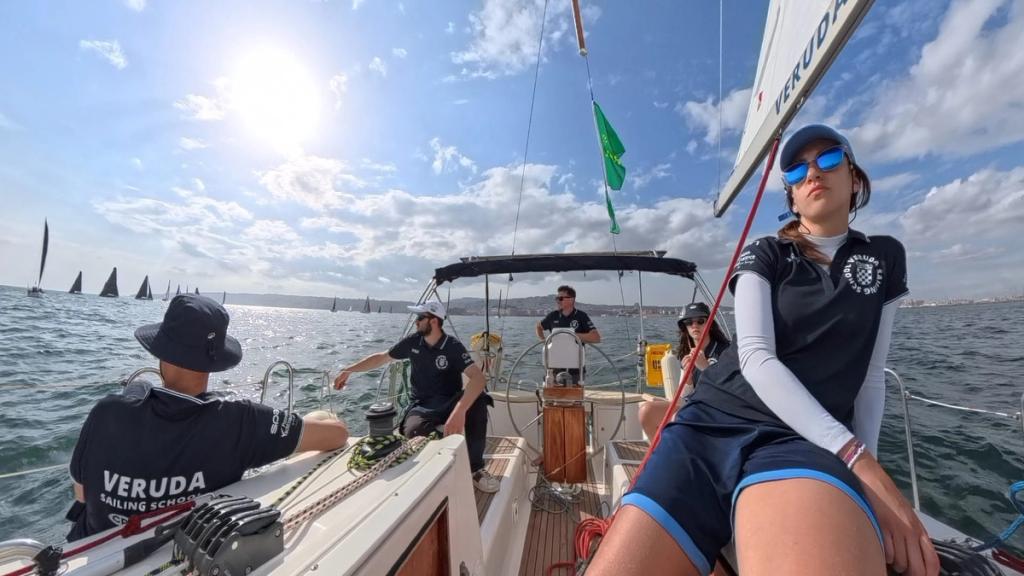 Robert's crew on Buri waiting for the Tre Golfi start signal