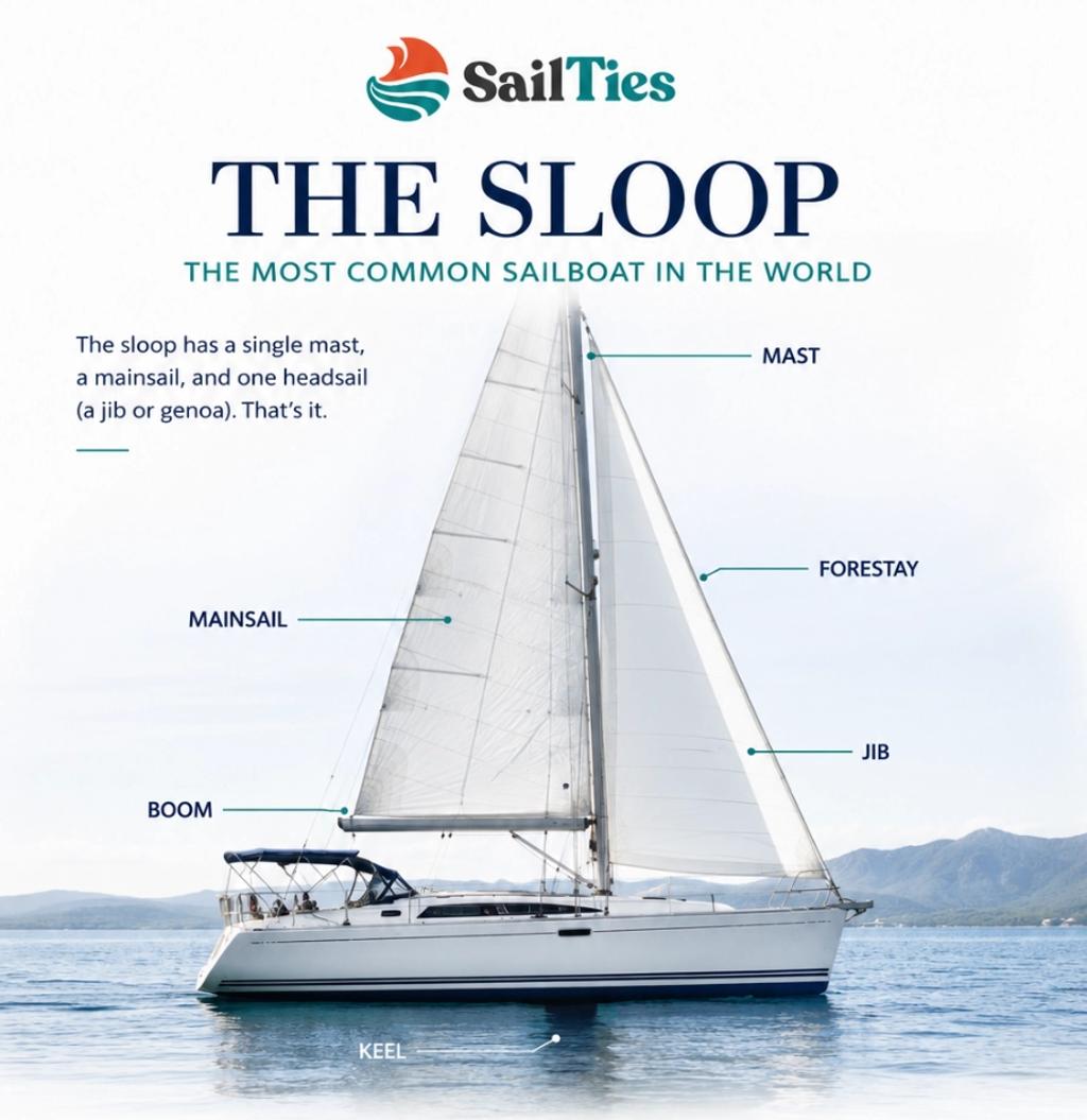 sloop most common sailboat in the world