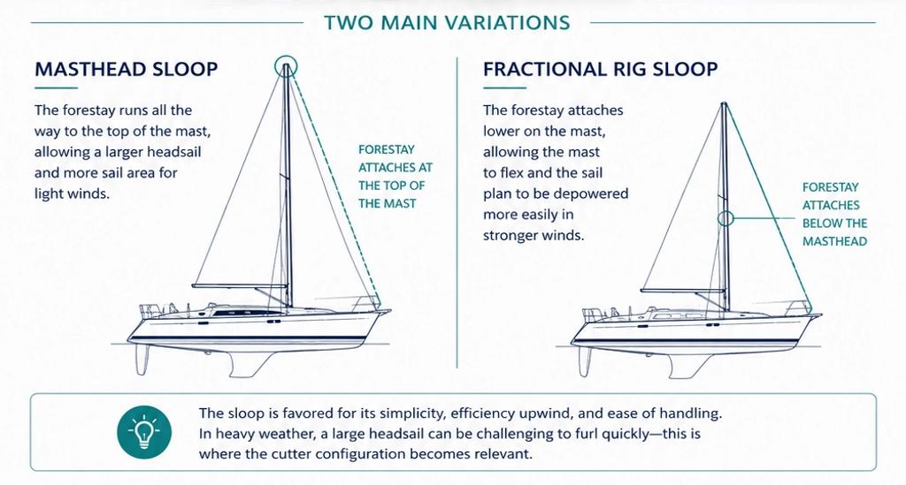 sloop variations sailboat