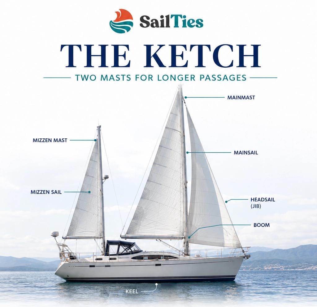 Ketch sailboat type