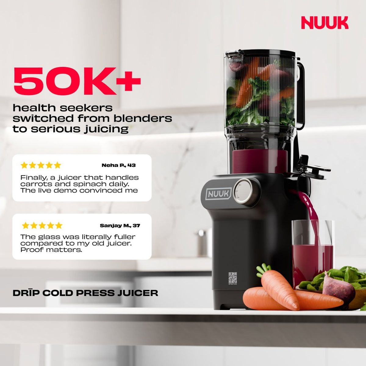 NUUK juicer with customer switching reviews