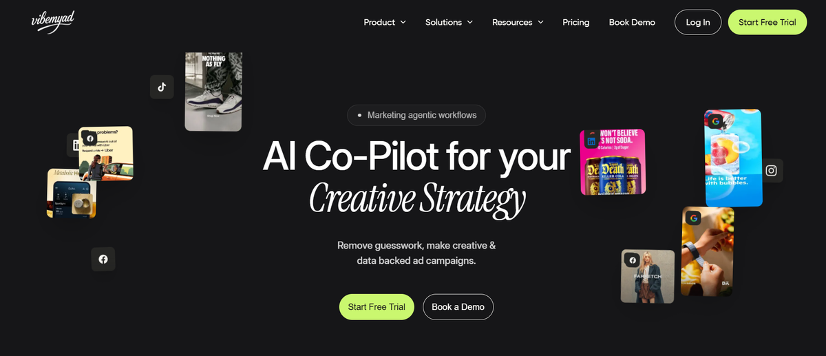 Image of Vibemyad Website