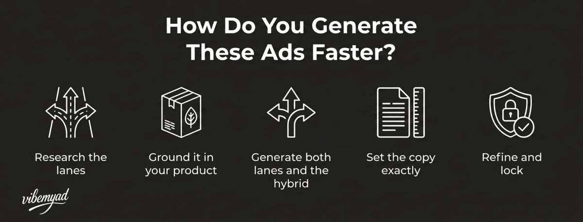 How Do You Generate These Ads Faster with Vibemyad
