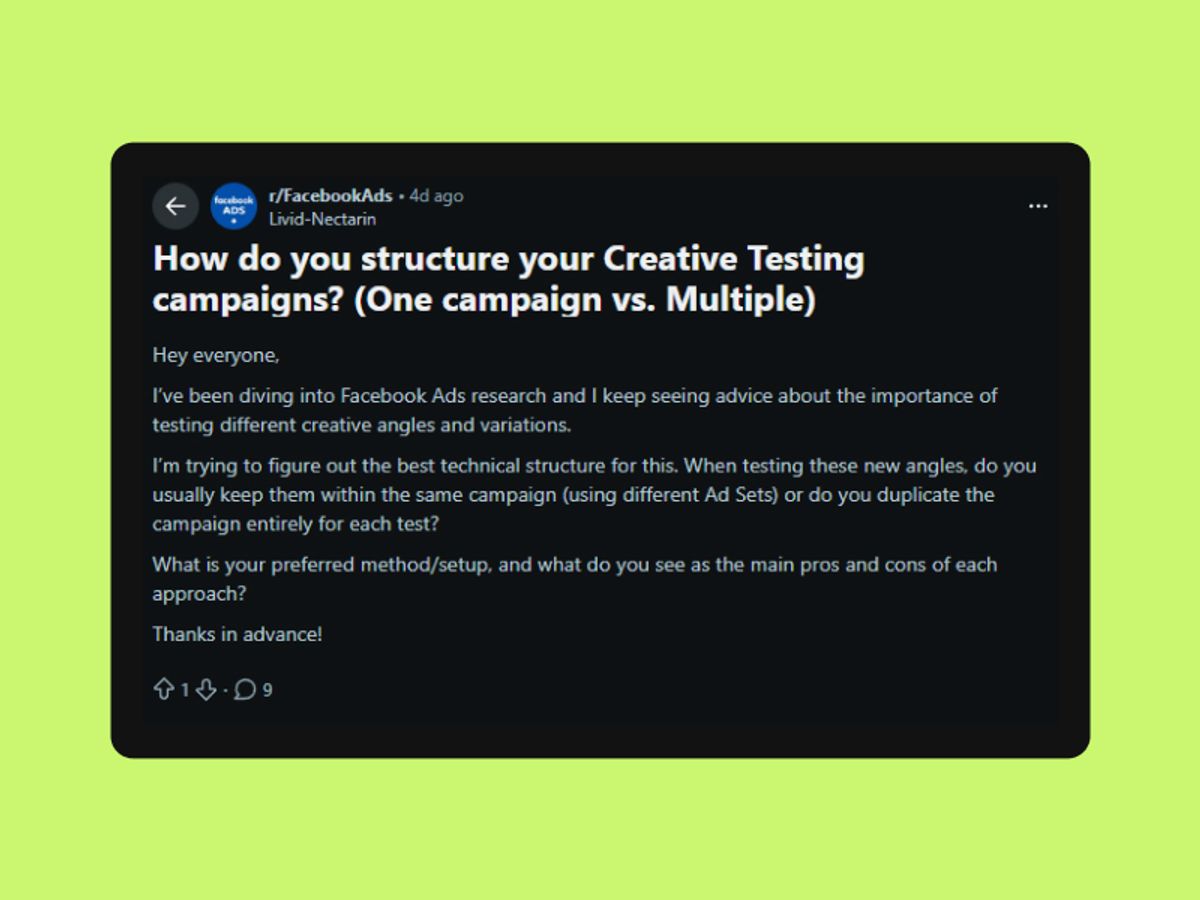 Expert explanation of why one campaign with separate ad sets outperforms duplicated campaigns