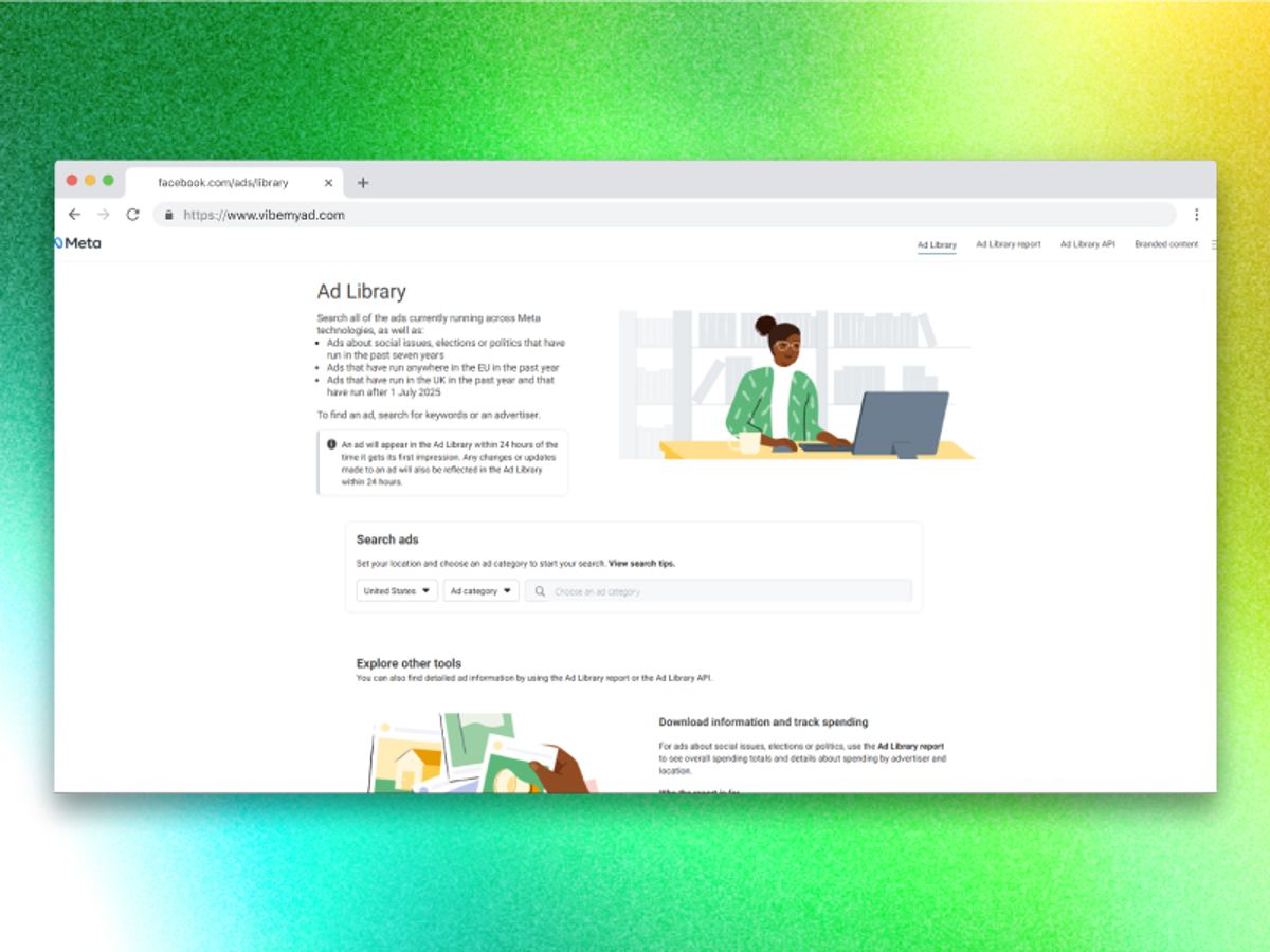 Go to Meta Ad Library