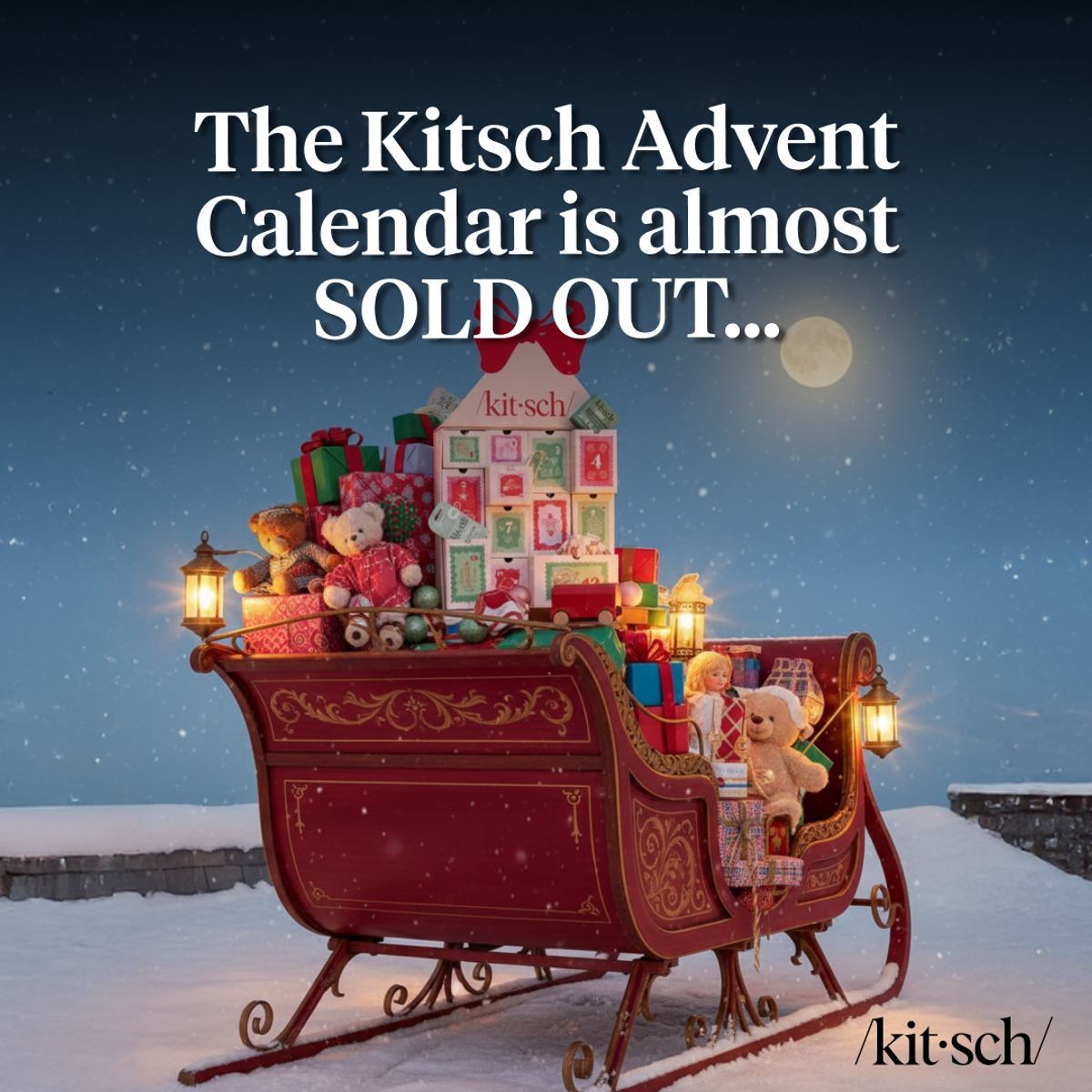 Kitsch: give a seasonal product its own buying window. Advent calendar creative.