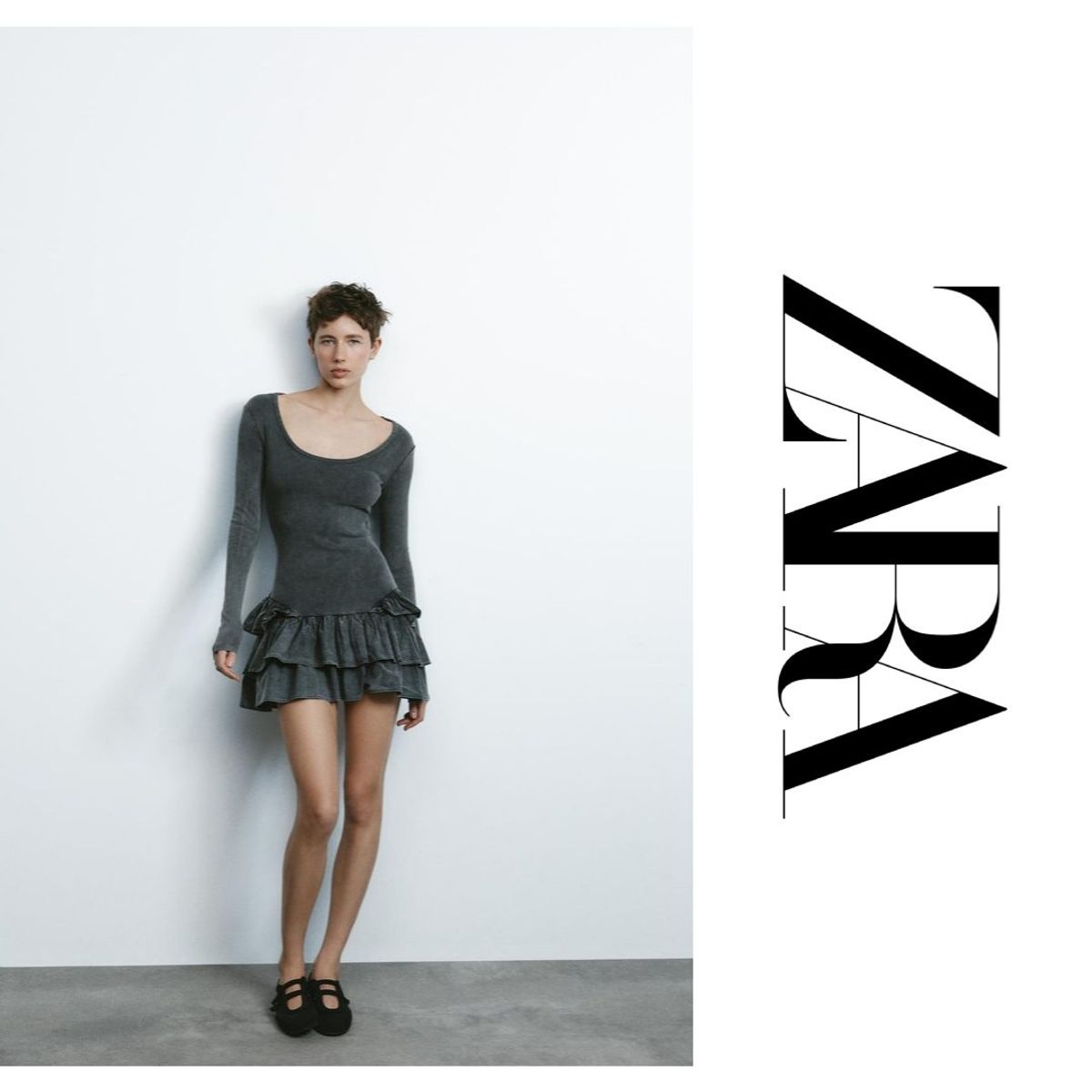 Zara dress styled with shoes