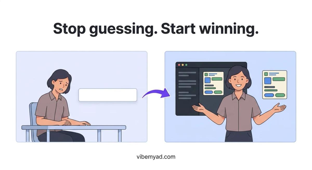 The difference between starting a marketing creative from a prompt versus starting from validated market intelligence.