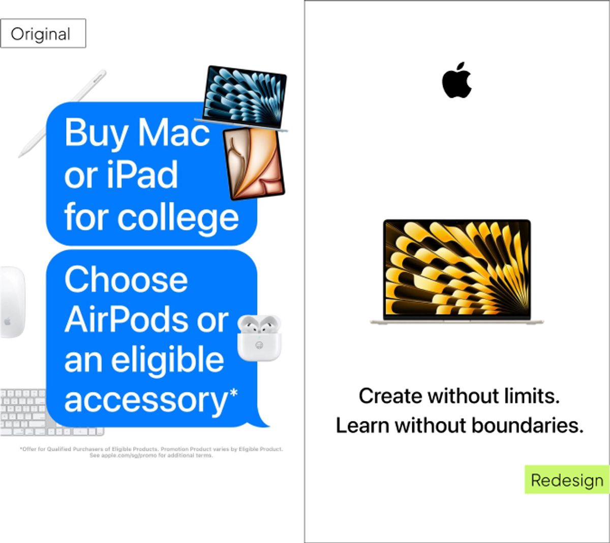 Apple's Mac/Ipad Ad vs Redesigned Ad by Vibemyad
