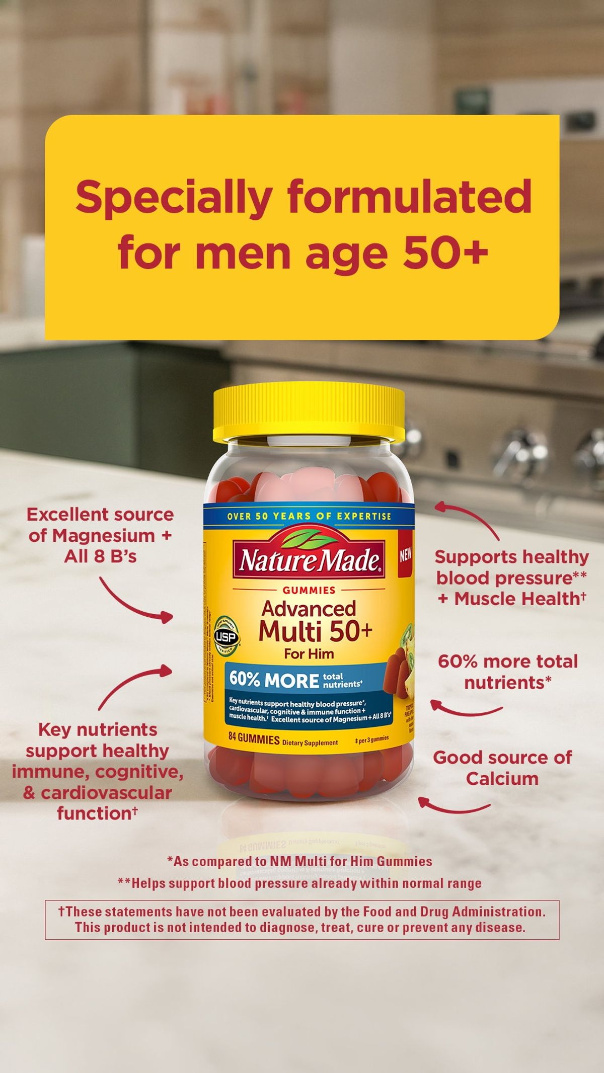 Nature Made supplement with within-brand nutrient comparison