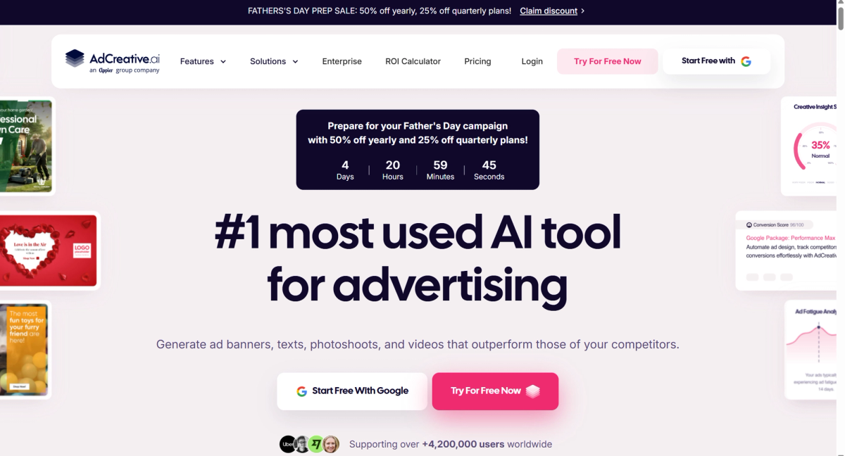 Image of Ad Creative.ai UI