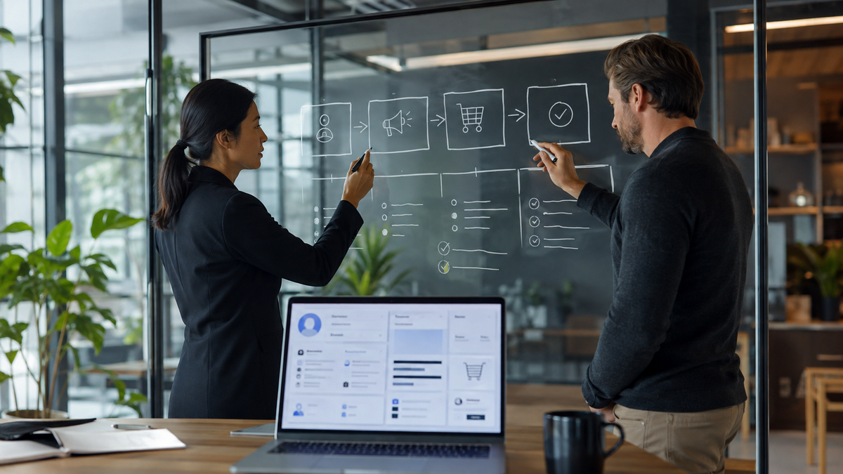 A founder and agency strategist define a measurable advertising outcome and its verification path