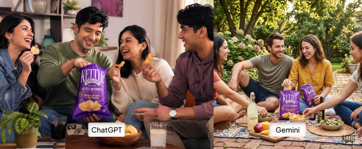Comparison of Images generated using Gemini and ChatGPT