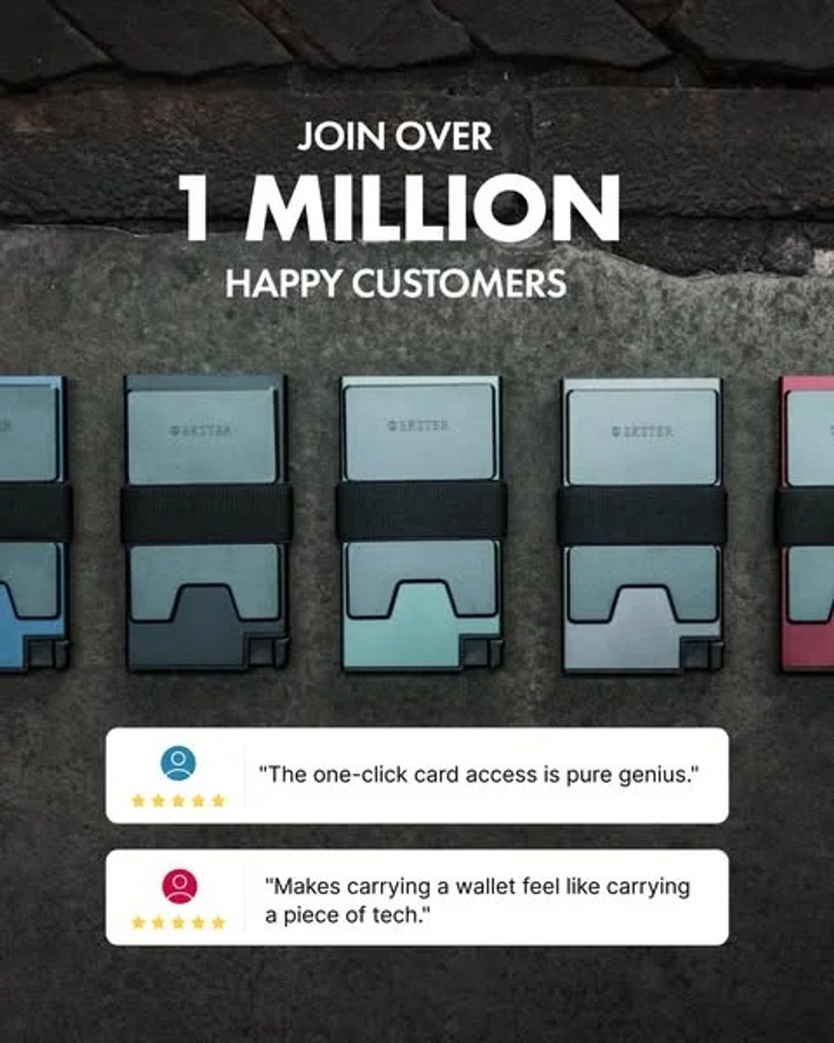 Ekster wallets with review cards