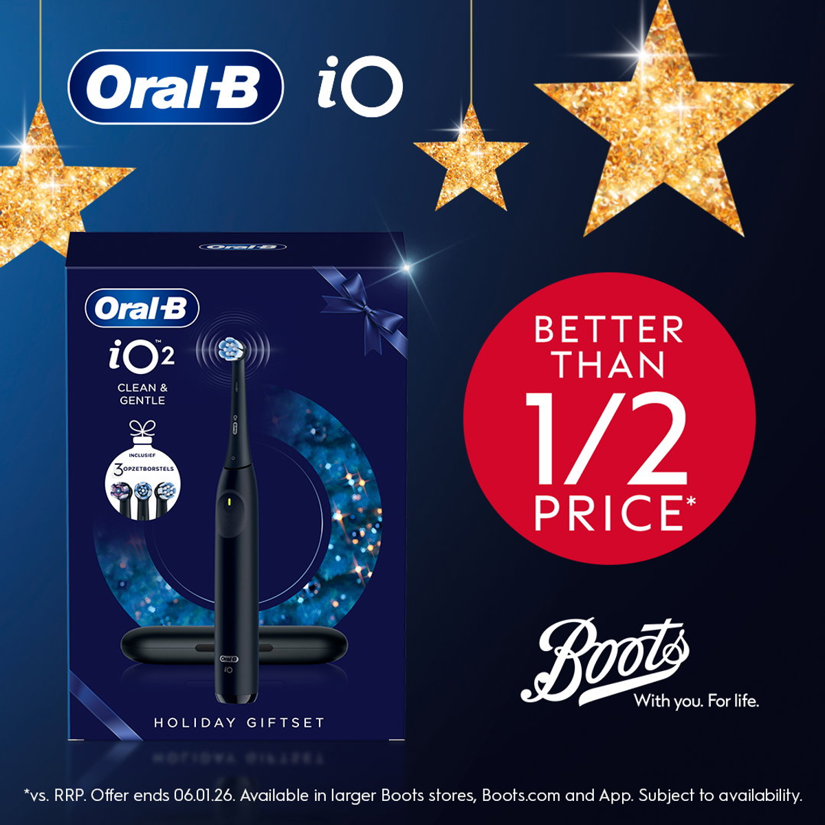 Oral-B: make a practical gift easy to evaluate. A named gift set and clear offer creative.
