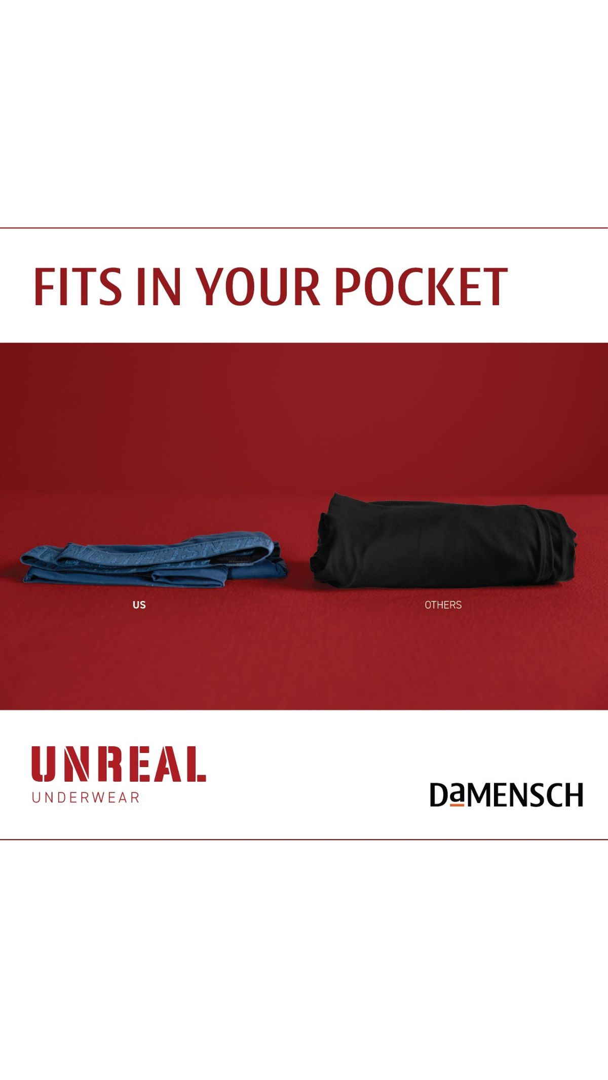 DaMENSCH folded underwear size comparison