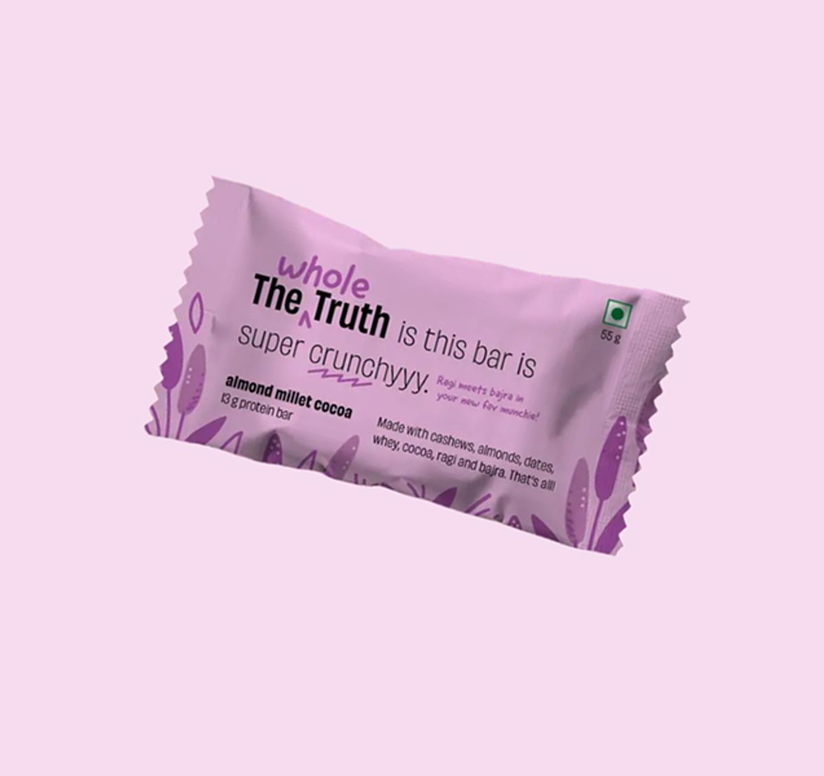 The Whole Truth, almond millet cocoa protein bar