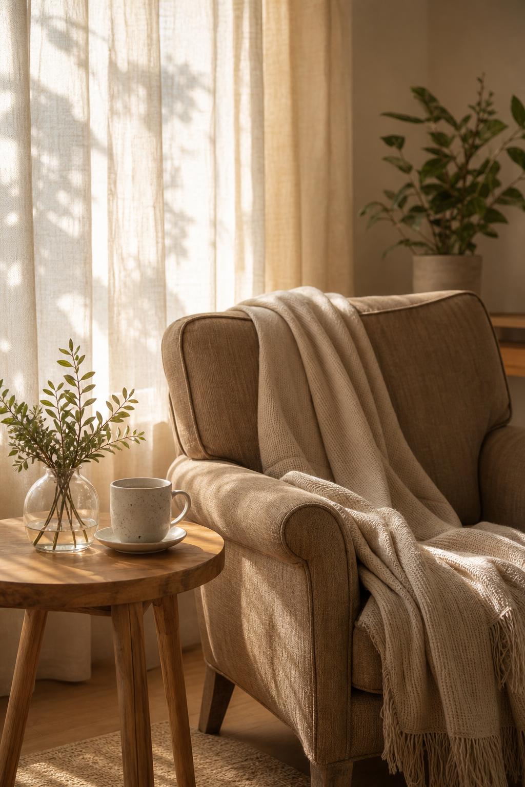 A quiet, softly lit room that offers space to pause