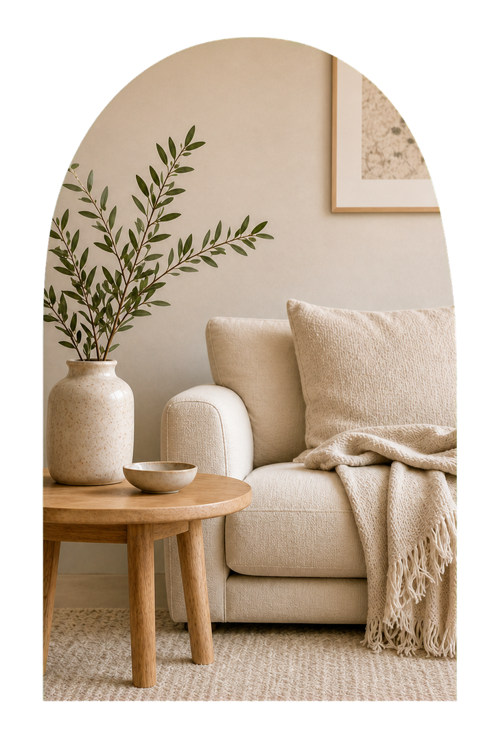Warm, welcoming therapy room