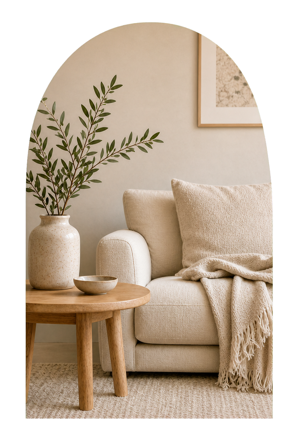 A calm, private room prepared for an online therapy session