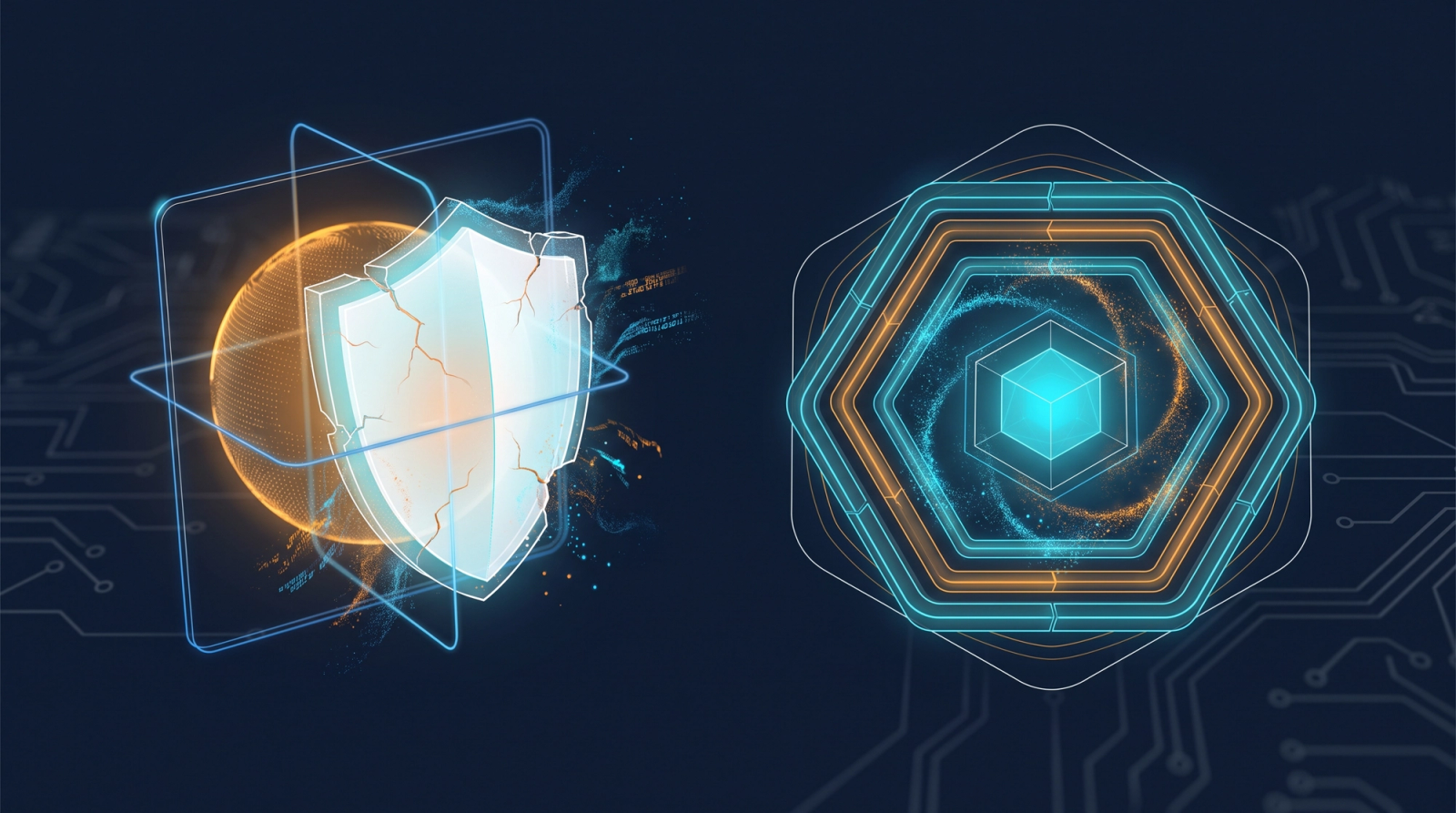 Side by side comparison of a single thin output filter versus layered knowledge-layer security controls