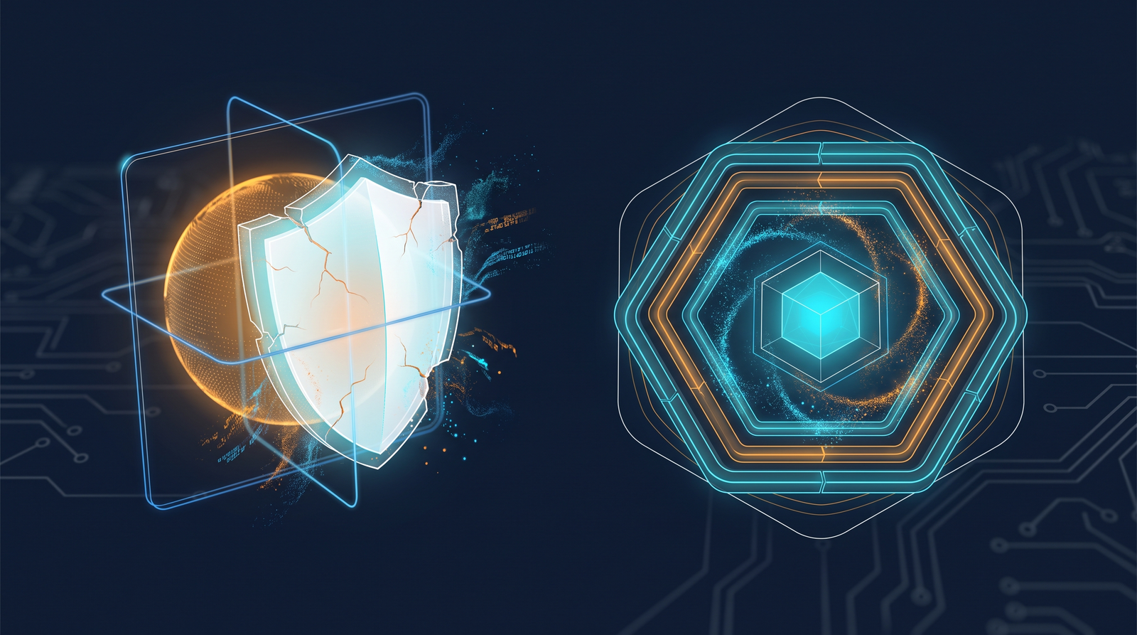 Side by side comparison of a single thin output filter versus layered knowledge-layer security controls