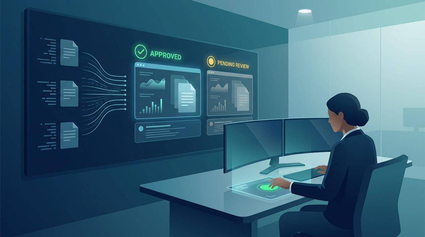 Enterprise data center enclosed within a glowing national jurisdiction boundary