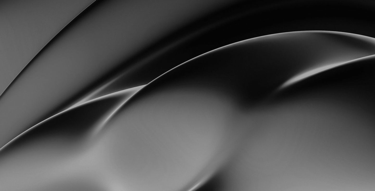 Two dark abstract ribbons crossing but staying separate, representing performance reviews and honest feedback kept apart