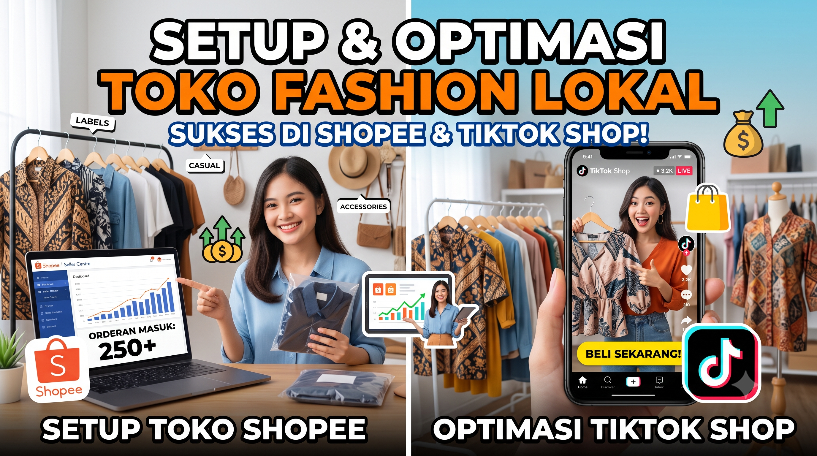 Toko fashion lokal — setup & optimasi