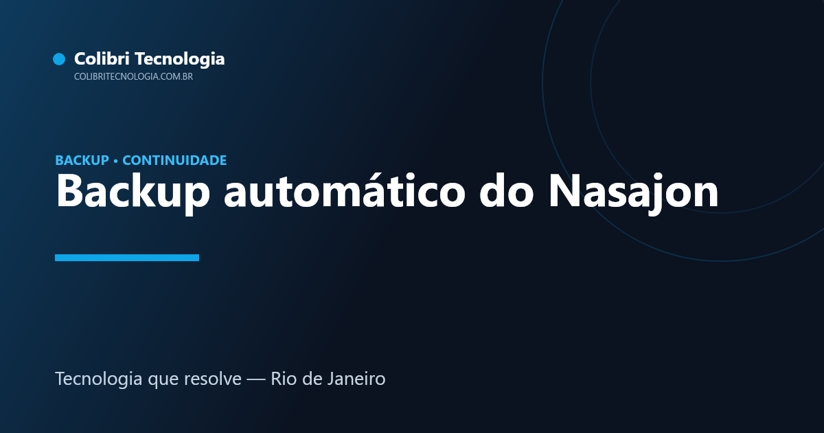 Backup automático do ERP Nasajon para a nuvem