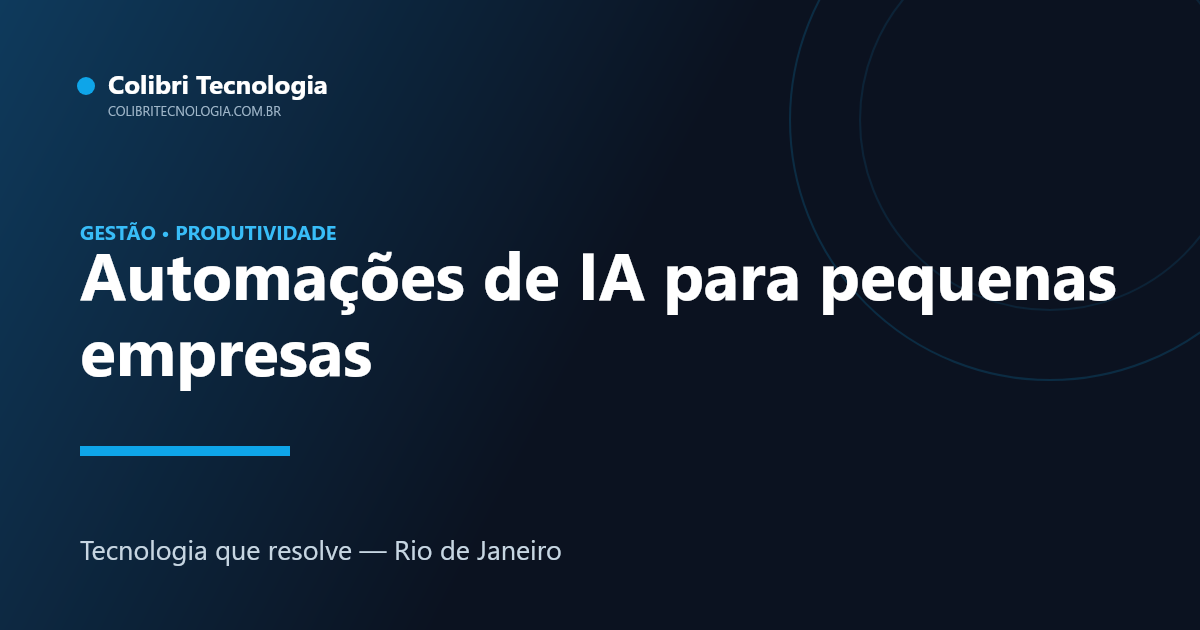 Automações de IA para pequenas empresas