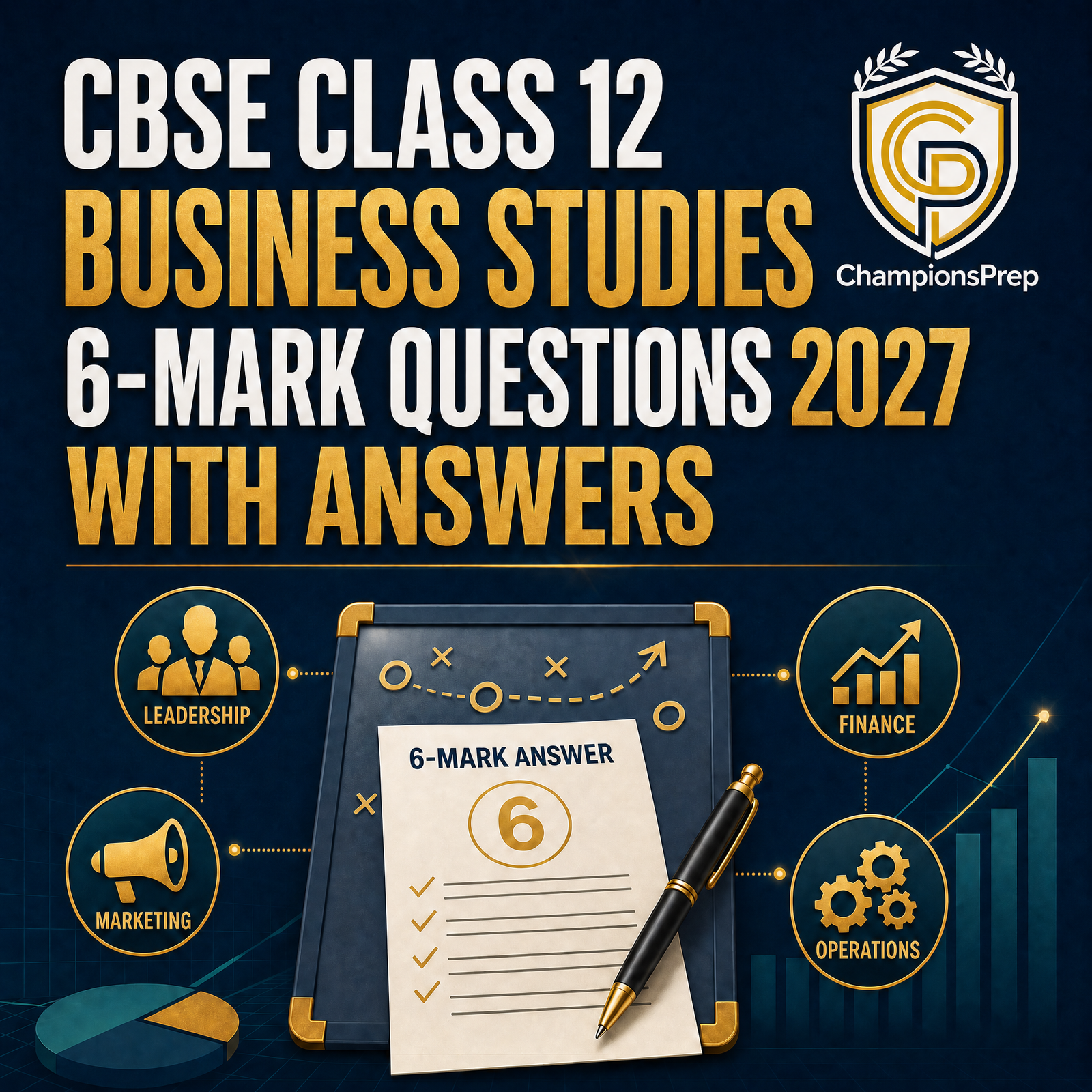 CBSE Class 12 Business Studies 6-Mark Questions 2027 with Answers — CBSE Class 12 Official Sample Paper