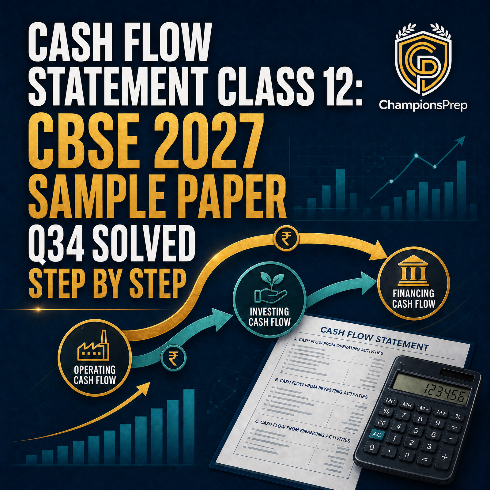 Quotation Mark Format Examples Cash Flow Statement Class 12: CBSE 2027 Sample Paper Q34 Solved Step by ...