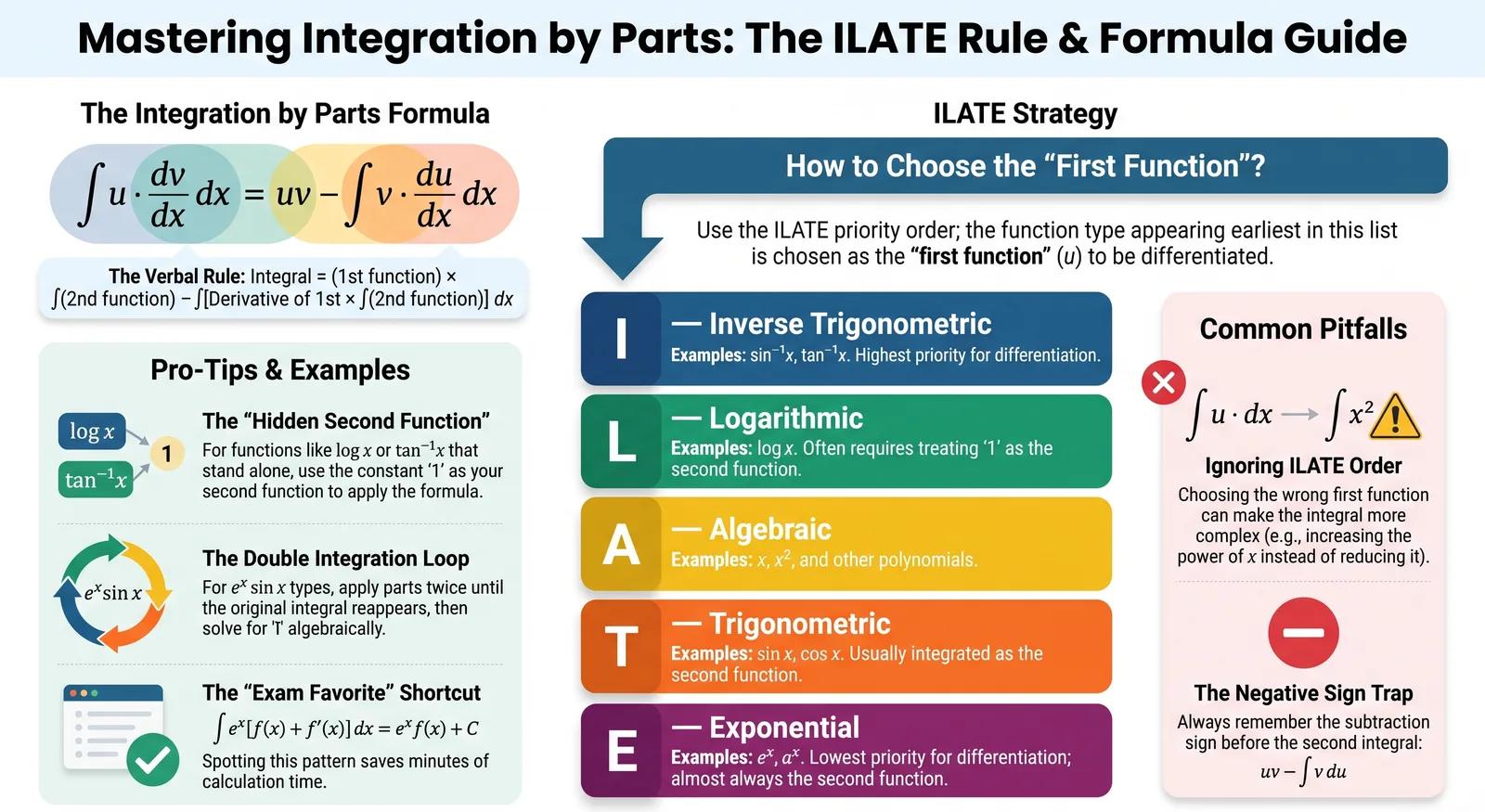 Integration by Parts: ILATE Rule, Formula & Solved Examples (Class 12)