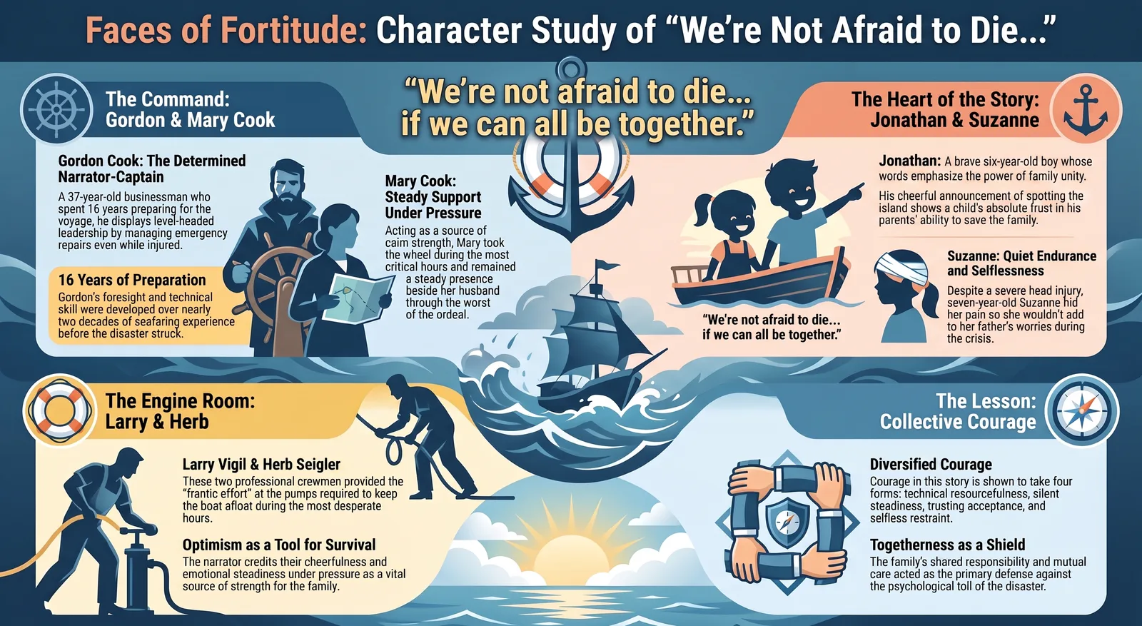 Character Study: Courage and Resilience in 'We're Not Afraid to Die...'