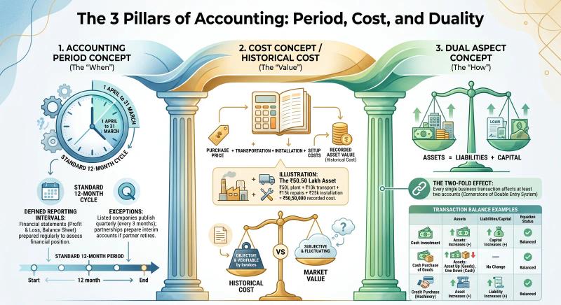 Accounting Period, Cost Concept & Dual Aspect Explained | Class 11 Accountancy