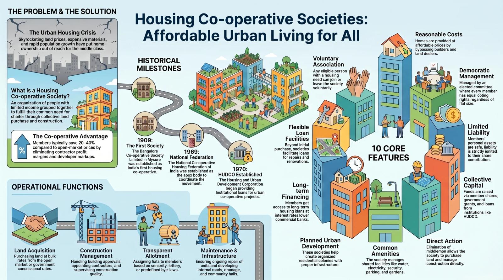 Housing Co-operative Society Class 11 – Meaning, Features, Functions and Urban Housing Solution