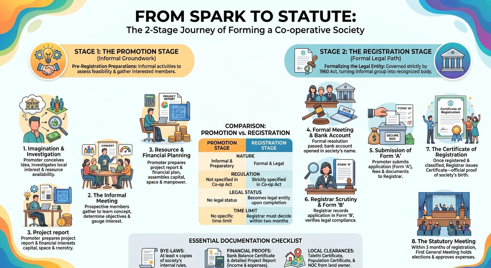 Formation of a Co-operative Society Class 11 – Promotion, Registration and Role of Promoter