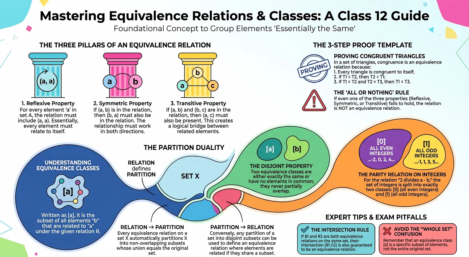 Equivalence Relations and Equivalence Classes – Class 12 Maths Explained