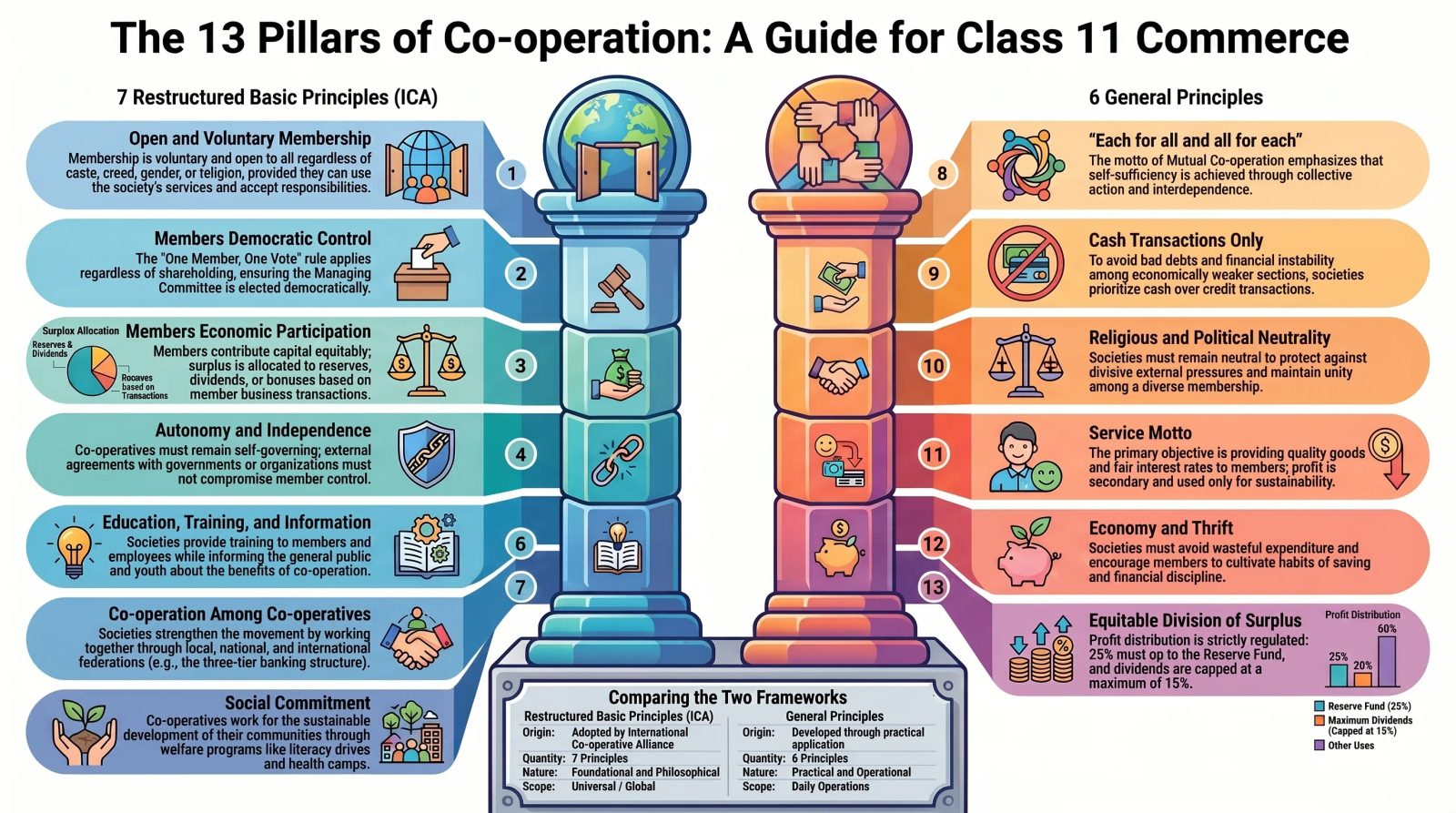 Principles of Co-operation Class 11 – Restructured Basic and General Principles Explained